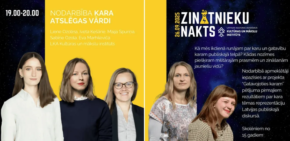 “Zinātnieku nakts 2025” ietvaros īstenota nodarbība jauniešiem “Kara atslēgas vārdi”